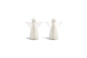 Dekorasjon - Mumi3D Juleoppheng - Engler - 6 cm - Silkehvit - 2 stk. - 5714255019148