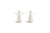 Dekorasjon - Mumi3D Juleoppheng - Engler - 9 cm - Silkehvit - 2 stk. - 5714255019360