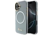 Mobil - Deksel og etui - GUESS IML Gradient Script Metal MagSafe Case for iPhone 17 - White - 3666339588601