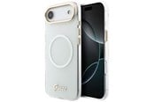 Mobil - Deksel og etui - GUESS IML Gradient Script Metal MagSafe Case for iPhone Air - White - 3666339588618
