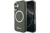 Mobil - Deksel og etui - GUESS IML Script Metal MagSafe Case for iPhone 17 - Black - 3666339583002