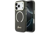 Mobil - Deksel og etui - GUESS IML Script Metal MagSafe Case for iPhone 17 Pro Max - Black - 3666339583033