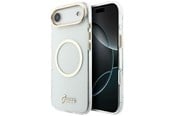 Mobil - Deksel og etui - GUESS IML Script Metal MagSafe Case for iPhone Air - Clear - 3666339583491