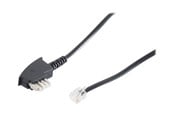 Nettverkskabel - S-Impuls phone cable - 6 m - black - Svart - 70116-6/2