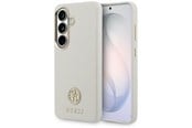 Mobil - Deksel og etui - GUESS Rhinestone Round Logo MagSafe Case for Samsung Galaxy S26 - Beige - 3666339613426