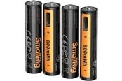 Batteri - SmallRig 5769 Rechargeable Lithium Battery AAA (470mAh) with USB-C (4pcs) - 5769