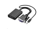 Skjermkabel - SiGN VGA Male to HDMI Female Converter with 3.5mm AUX - PC1784