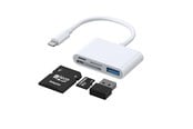 USB-hub - SiGN 4-in-1 Lightning to USB-A - SD/TF - Lightning - White USB-hub - SN-H142