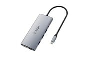 USB-hub - SiGN 11-in-1 hub USB-C to HDMI/VGA/RJ45/USB-C/USB-A/SD/TF/3.5mm - Silver USB-hub - SN-HUB11in1