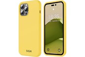 Mobil - Deksel og etui - SiGN Liquid Silicone Case for iPhone 14 Pro Max - Yellow - SN-SIL14PMGul