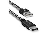 USB - SiGN Skin USB-A to USB-C cable 2.1A - 2m - Black/White - 80120590A