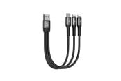 USB - SiGN 3-in-1 Cable Lightning - USB-C - 0.15m - 3.5A - 20W - Black - SN-01530G10