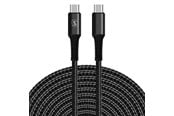 USB - SiGN USB-C to USB-C charging cable 60W/3A - 5m - Black - SNCAB-CC5M-B