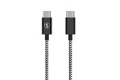 USB - SiGN Skin USB-C to USB-C cable 2.1A - 0.25m - Black/White - SNCAB-UU025M