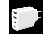 Mobil - Adaptere og ladere - SiGN GaN 40W Fast Charger 2x USB-C/2x USB-A - White - SN-A40Q