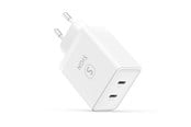 Mobil - Adaptere og ladere - SiGN Dual USB-C PD Charger 40W - White - SN-PD40W