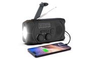Nødlader - SiGN crank radio with solar cells - flashlight and power bank - 2000 mAh - SN-PBDYN