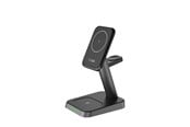 Mobil - Adaptere og ladere - SiGN 3-in-1 15W Wireless MagSafe Charging Stand for iPhone - Apple Watch - Airpods - Black - SN-3i1