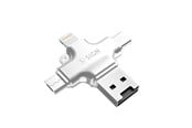 USB - SiGN Micro SD Memory Card Reader for Mobile USB-C/USB-A/Micro USB/Lightning - SN-3IN1-Sil