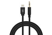 Lydkabel - SiGN Lightning to Aux 3.5mm Audio Cable - 1m - Black - IP7G2500LAGR