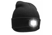 Lommelykter - SiGN Beanie with LED lamp USB - Black - SN-HLED