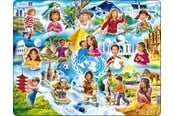 Puslespill - Larsen Puzzles Puslespill Barn fra hele verden - 15 brikker, Maxi - NM8