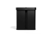 Avfallssortering - Simplehuman sensor avfallsbøtte for kildesortering – 58 L – matt svart - ST2051