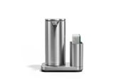 Såpedispensere - Simplehuman oppladbar sensordispenser med svampholder – børstet rustfritt stål - ST1086