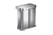 Avfallssortering - Simplehuman Avfallsbøtte m/ pose-lomme 58L (34/24), børstet - CW2116