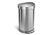 Avfallssortering - Simplehuman Halvrund avfallsbøtte 45L , børstet - CW2030
