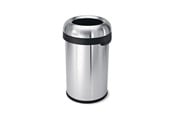 Avfallssortering - Simplehuman åpen avfallsbøtte – Bullet – 80 L – børstet rustfritt stål - CW1469