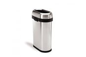 Avfallssortering - Simplehuman åpen avfallsbøtte – smal – 50 L – børstet rustfritt stål - CW1467