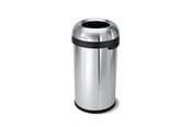 Avfallssortering - Simplehuman åpen avfallsbøtte – Bullet – 60 L – børstet rustfritt stål - CW1407
