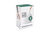Rengjøring - Simplehuman code X poser, pakke med 60, hvit - CW0272