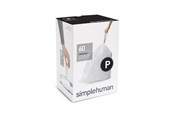 Rengjøring - Simplehuman kode P foringer, pakke med 60, hvit - CW0263