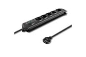 Strømkabel (ekstern) - Qoltec Overspenningsvern 50271 - 5 AC-uttak - 230 V - 3 m - Svart - 50271