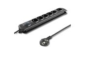 Strømkabel (ekstern) - Qoltec Quick switch 50172 overspenningsvern - 6 AC-uttak - 5 m kabel - 50172