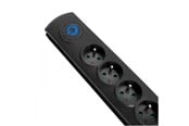 Strømkabel (ekstern) - Qoltec 50112 Overspenningsvern - 6 uttak - 3680 W - 3 m - Svart - 50112