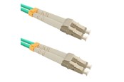 Nettverksadapter - Qoltec LC/UPC multimodus dupleks patchkabel - 1 m - OM3 50/125 µm - Turkis - 54075