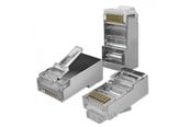 Nettverksadapter - Qoltec RJ45 Cat5e FTP pass-through-kontakt 54546 - Hann - Sølv - 100-pakning - 54546