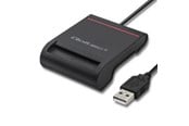 Kabinett tilbehør (kjølepasta mv.) - Qoltec 50642 Smartkortleser - USB 2.0 - Svart - 50642
