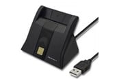 Kabinett tilbehør (kjølepasta mv.) - Qoltec 50643 Smartkortleser - USB 2.0 - Svart - 50643