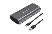 Kabinett tilbehør (kjølepasta mv.) - Qoltec NV2271 SSD-kabinett - M.2 SATA/NVMe - USB-C 3.1 Gen 2 - Grå - 52271
