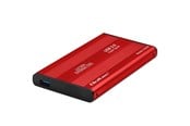 Kabinett tilbehør (kjølepasta mv.) - Qoltec 51860 HDD/SSD-kabinett - 2.5" SATA III - USB 3.0 - Rød - 51860