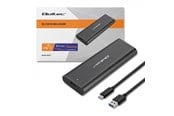 Kabinett tilbehør (kjølepasta mv.) - Qoltec Kabinett for M.2 NVMe SSD 50312 - USB-C 3.1 Gen 2 - Grafitt - 50312