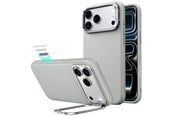 Mobil - Deksel og etui - ESR Leather Kickstand MagSafe Case for iPhone 18 Pro Max / 17 Pro Max - Gray - 4894240304037