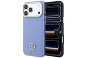 Mobil - Deksel og etui - GUESS Grained Round Strass Logo MagSafe Case for iPhone 18 Pro / 17 Pro - Blue - 3666339653828