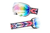 Sport & Fitness - Rockbros SP284 Kids Ski Goggles Anti-Fog with UV Filter Gray Lens with Pink Mirror - White - 14110005003