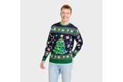 Julegensere - Jule-Sweaters - Christmas tree sweater blue LED - L - 5740009938960