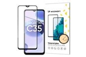 Mobil - Beskyttelsesglass - Wozinsky super tough Full Glue Full Glue Full Screen Tempered Glass with Case Friendly Realme C35 Black Frame - 9145576260685
